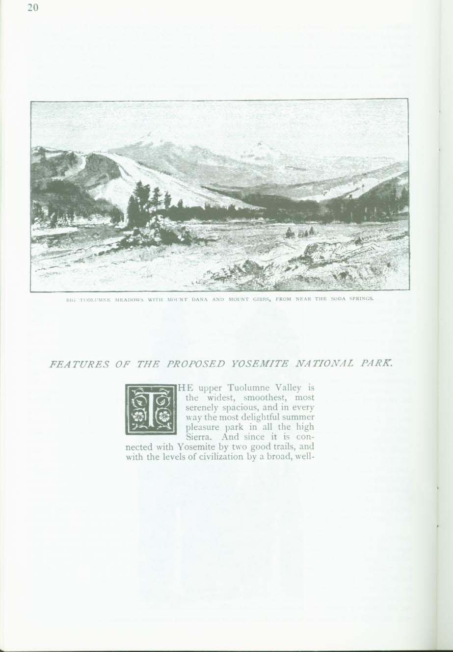 THE PROPOSED YOSEMITE NATIONAL PARK--treasures & features, 1890. vist0003i